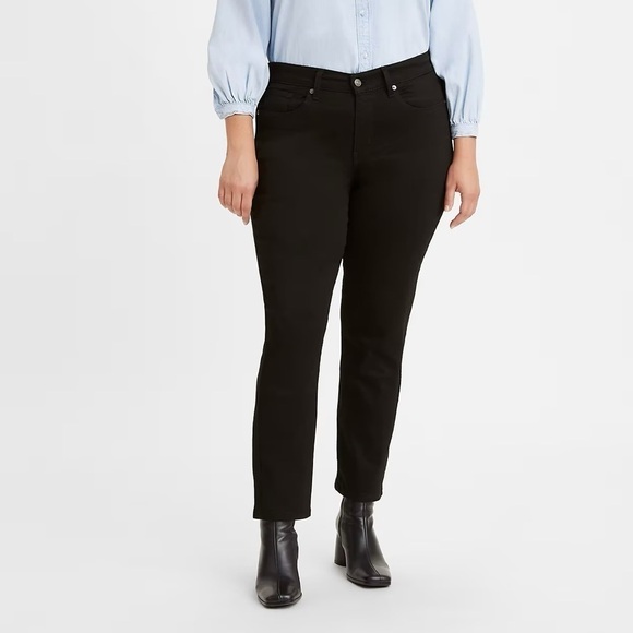 Levis Classic Straight Jeans Ankle Length Black Mid Rise Casual Everyday Sz 4 - Picture 1 of 13